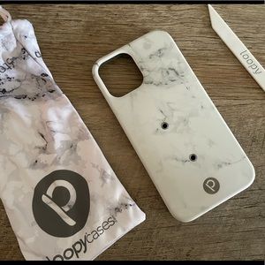 iPhone 12 Loopy Case White Marble